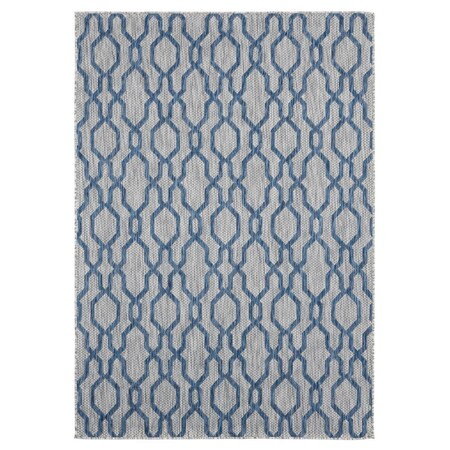 Manmade Augusta Belle Mare Blue Rectangle Area Rug - 5 ft. 3 in. x 7 ft. 6 in. MA3089385